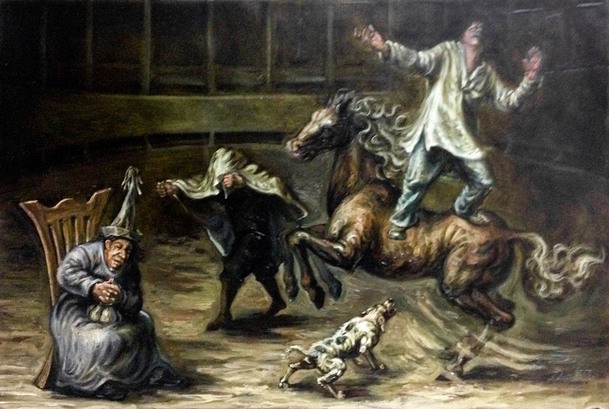 corral de locos 28x21 cm. pieza de José Luis malo