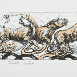 Toros Bailando/ Litogtafia / 12.5 x 45.5cm