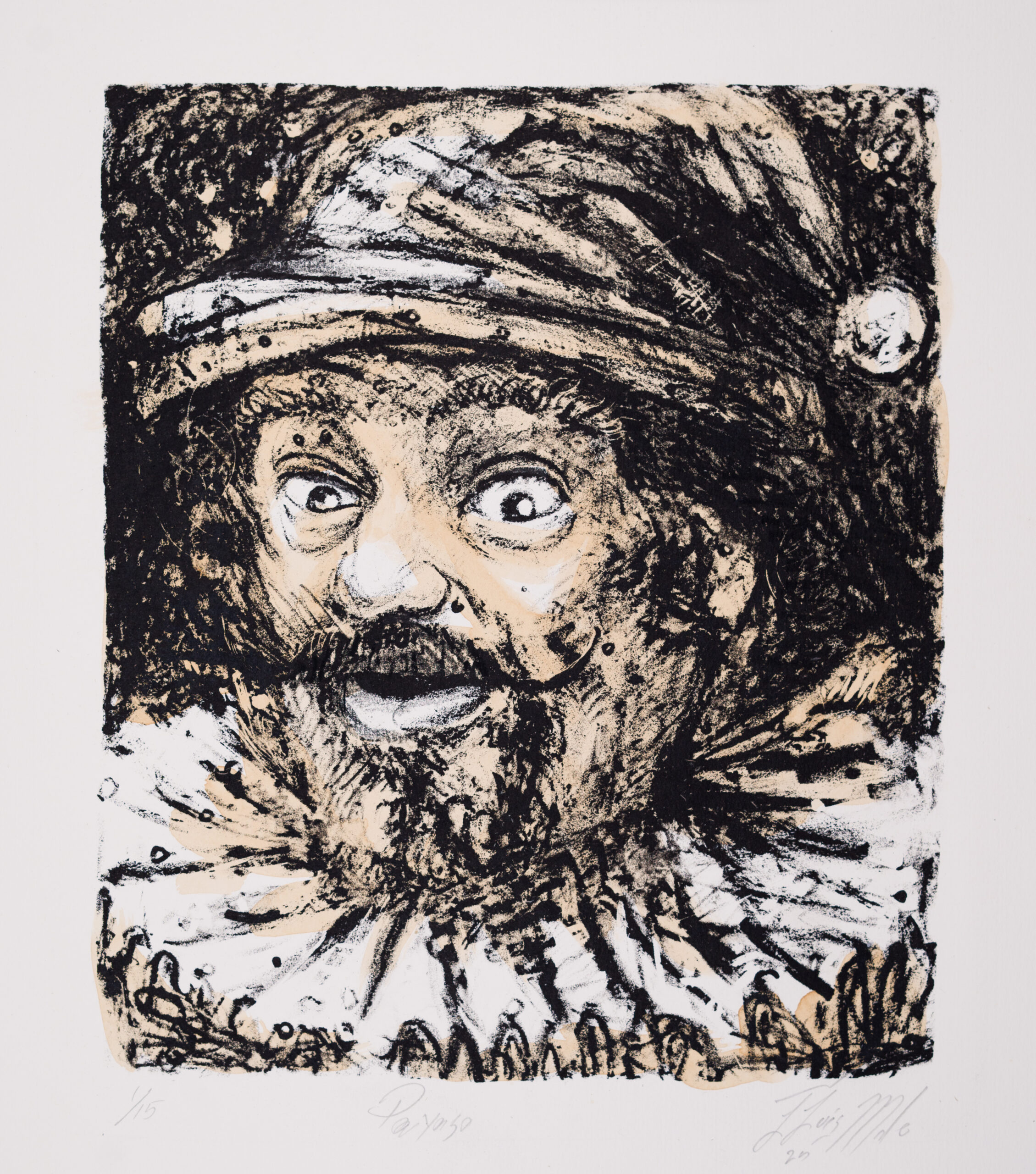 Payaso litografía